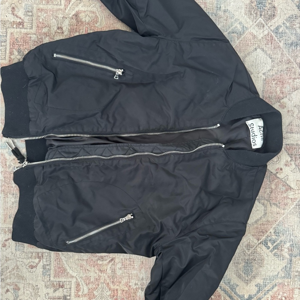 Acne Black Bomber Jacket